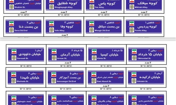نامگذاری جدید تمامی کوچه ها وخیابانهای شهرچرام+تصاویر